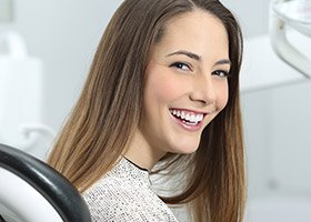 Fairfield preventive dentistry woman in dental chair smiling